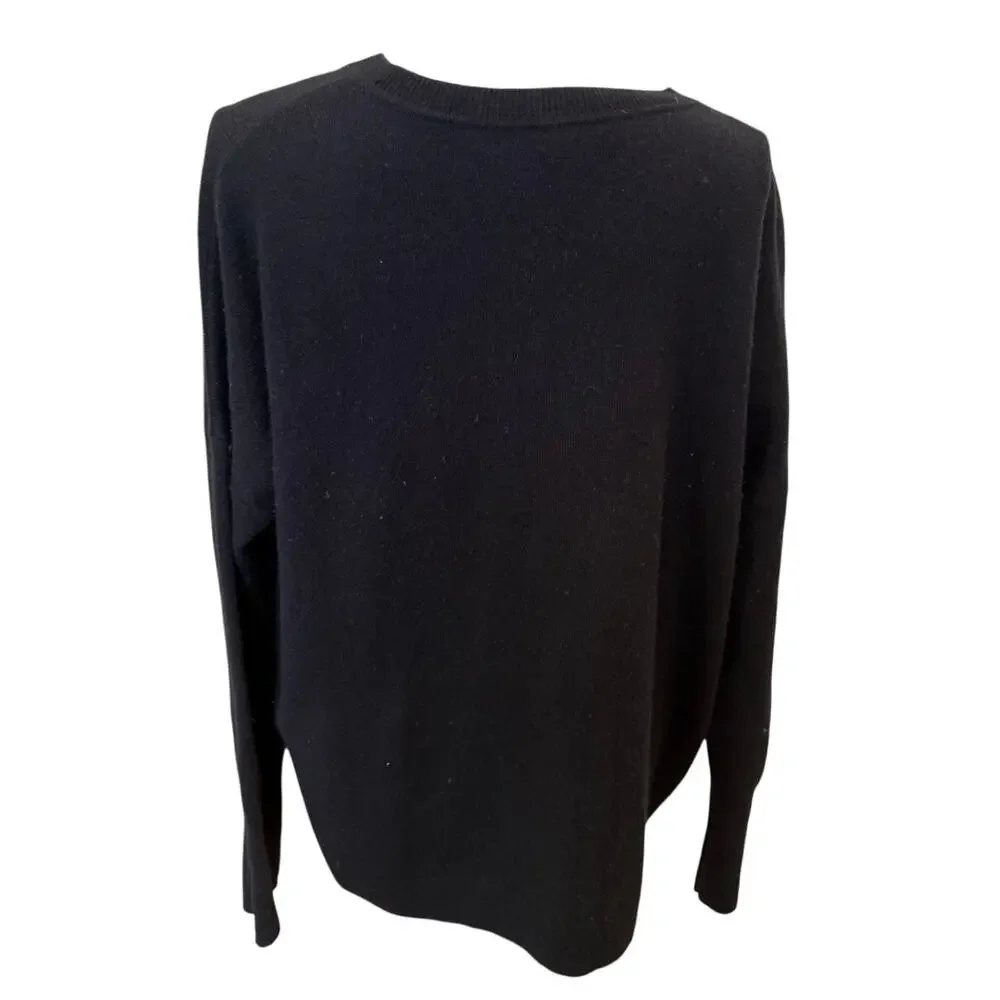 J Crew Cashmere Crewneck Sweater Black L